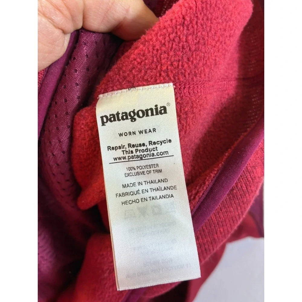 Patagonia Women's Better Sweater Marsupial‎ Snap-T Fleece Pullover Red Medium
